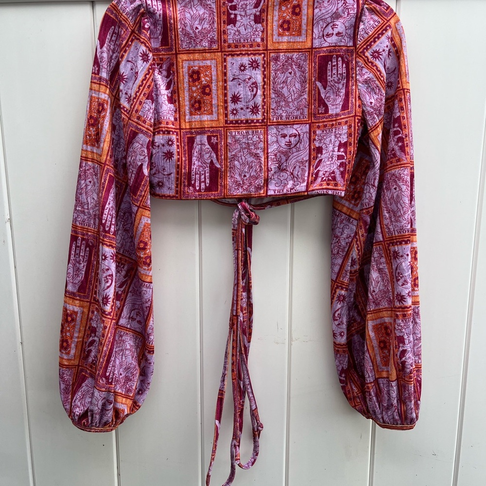 Urban Outfitters Pink and Orange Patterned Top - Picture 5 of 7